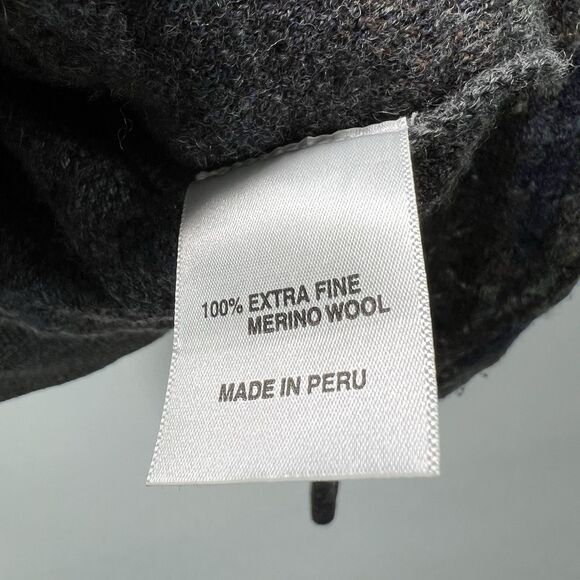 Lenor Romano 100% Merino Wool Crewneck Sweater Mens Size Medium Geometric Knit - Picture 7 of 10